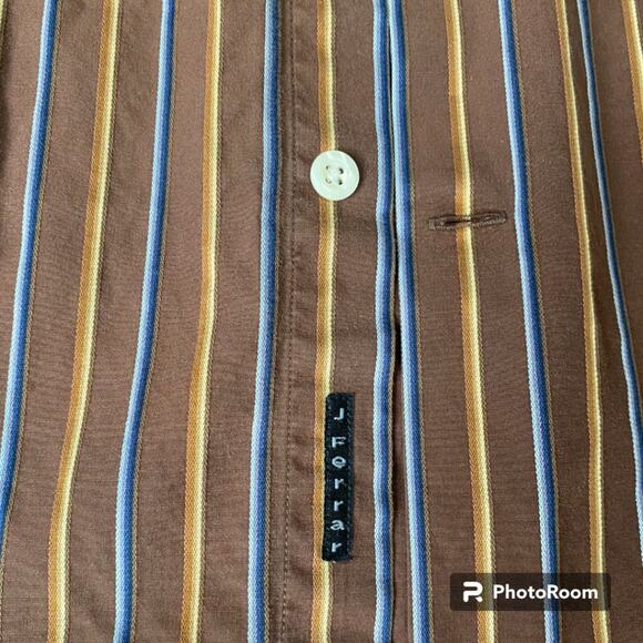 J. FERRAR vertical striped dress shirt - men's medium 15 - 15.5 - Picture 2 of 3